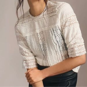 Anthropologie Victorian Lace Top